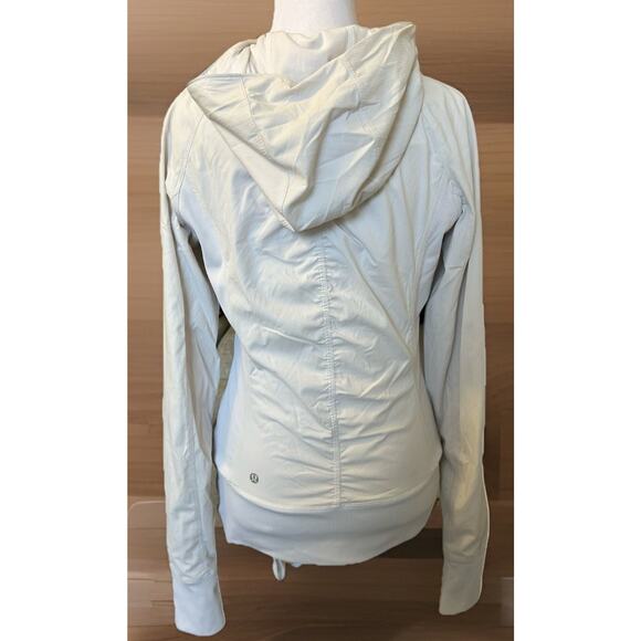 Lululemon Jacket In Flux Womens 10 Hoodie White Reversible Dance Studio Stretch - Picture 2 of 16